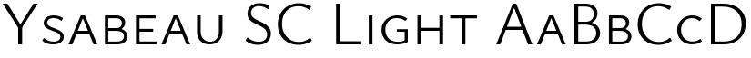 Ysabeau SC Light font