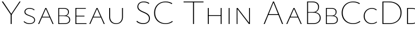 Ysabeau SC Thin font
