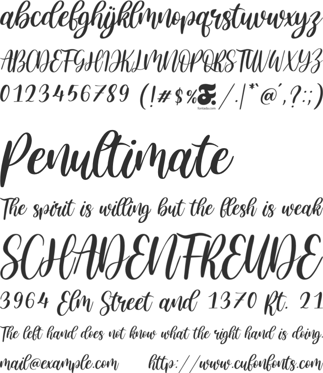Cithronia font preview