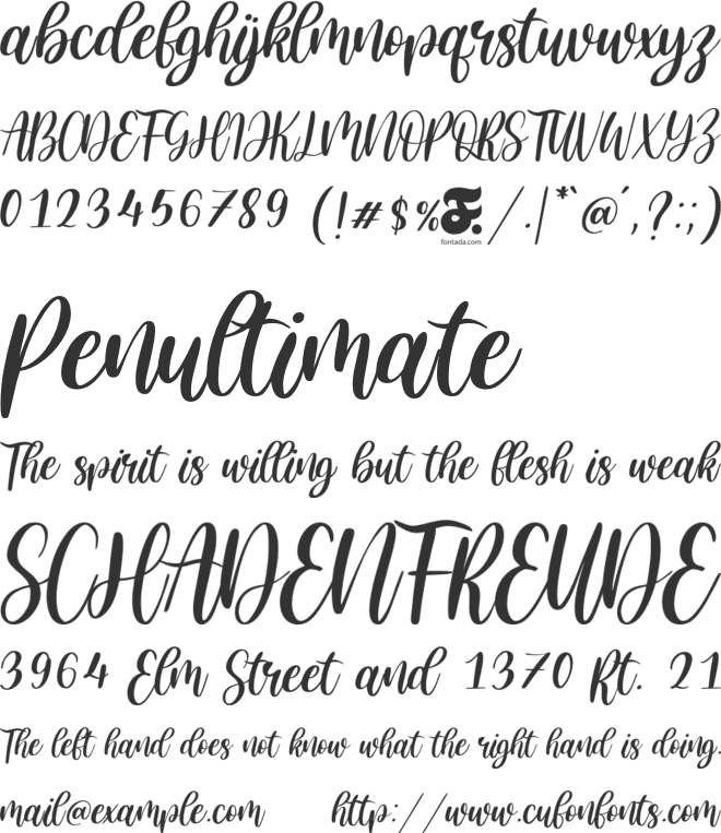 Cithronia font preview
