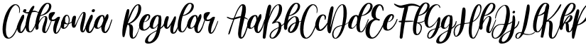 Cithronia Regular font