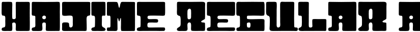 HAJIME Regular font
