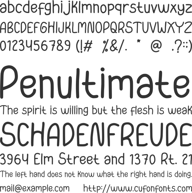 COMALIA font preview