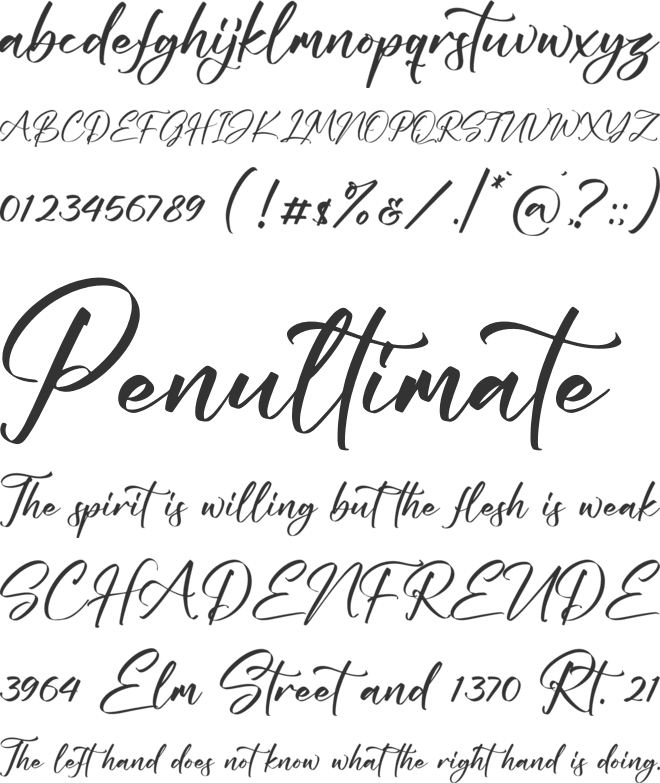 Jambone Nadeva font preview