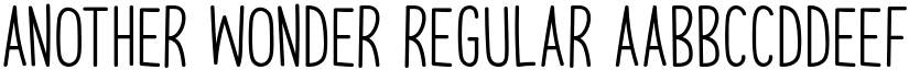 Another Wonder Regular font