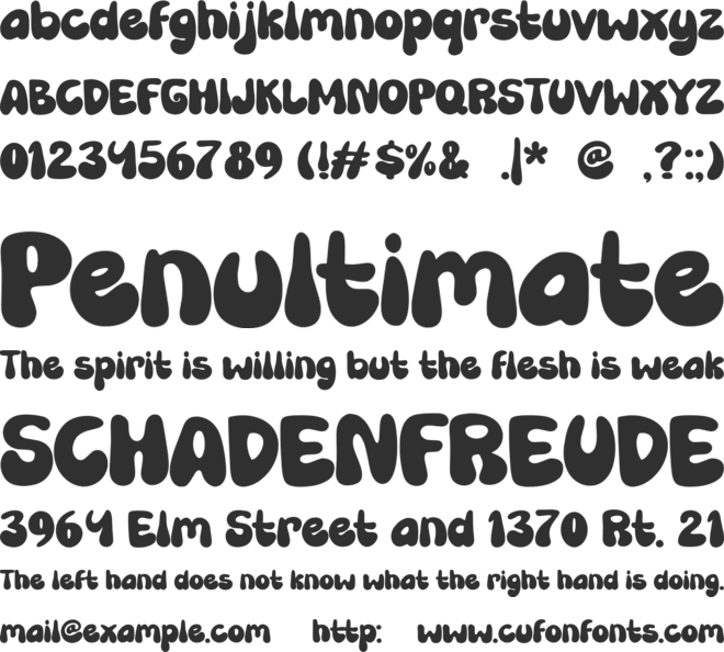 Tingker Kelly font preview