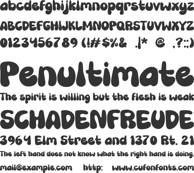 Tingker Kelly font preview