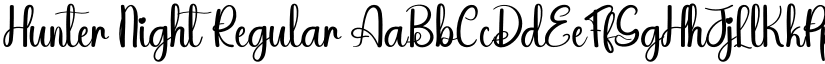 Hunter Night Regular font