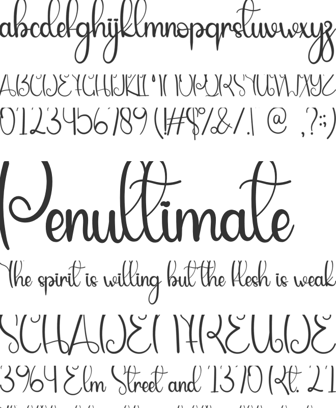 Hey Santa font preview