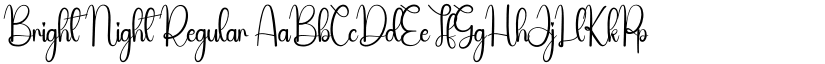 Bright Night Regular font