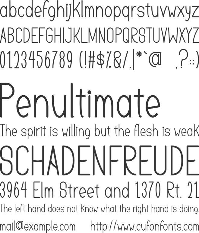 RALINE font preview