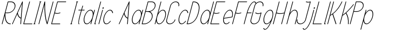 RALINE Italic font