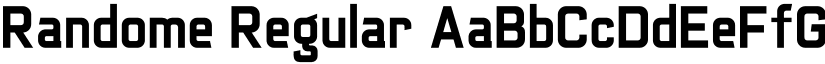 Randome Regular font