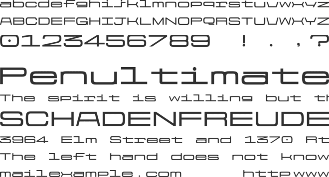 Mostest Test font preview