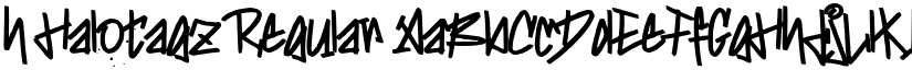 h Halotagz Regular font