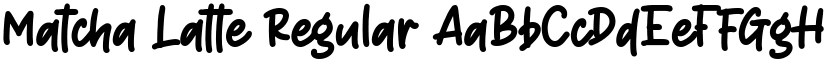 Matcha Latte Regular font