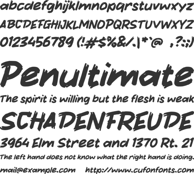 h Hambelo font preview