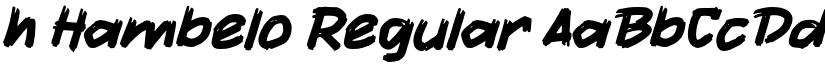 h Hambelo Regular font