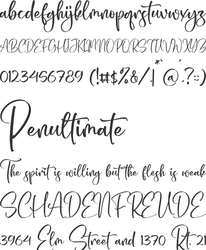 Jhelytha font preview