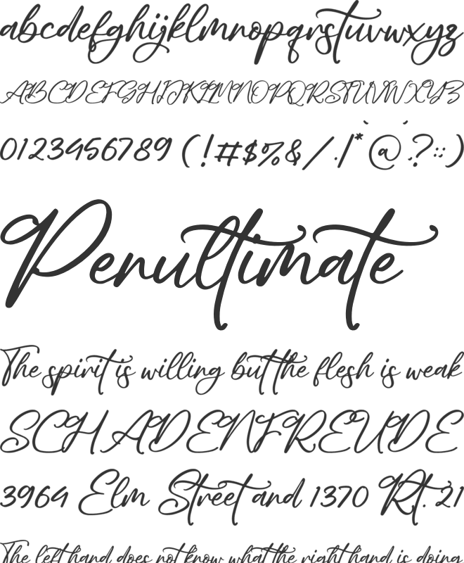 Realmejo Bellame font preview