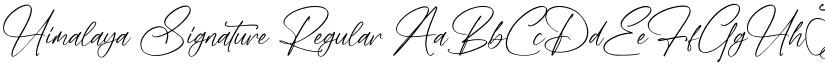 Himalaya Signature Regular font