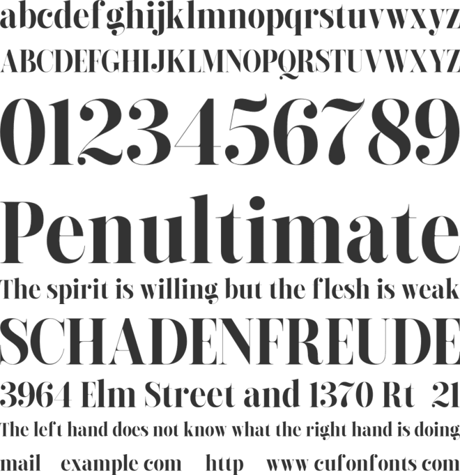 Regione font preview