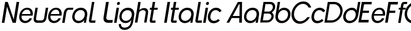 Neueral Light Italic font