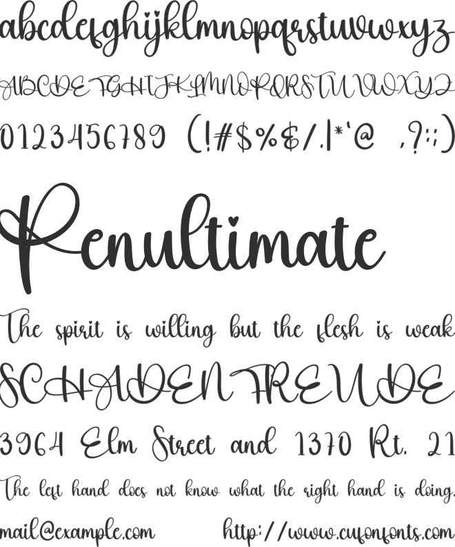 Hey Beach font preview