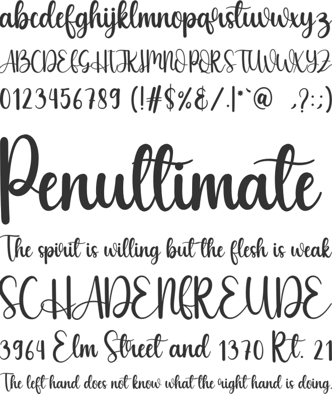 Valentine Together font preview