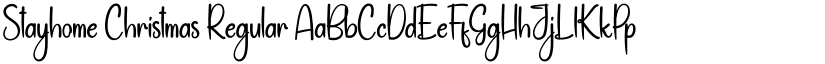 Stayhome Christmas Regular font