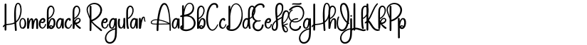 Homeback Regular font