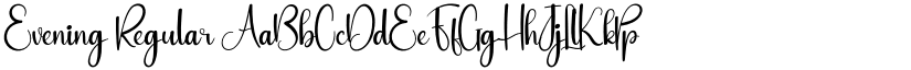 Evening Regular font