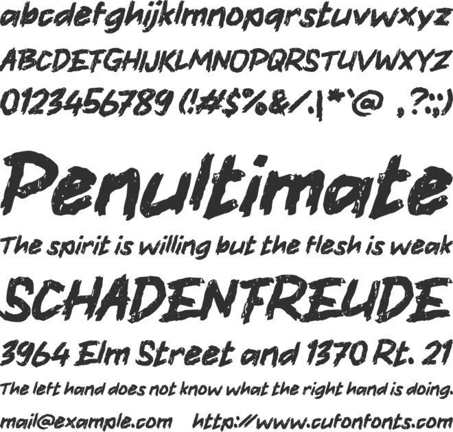 h Hare font preview