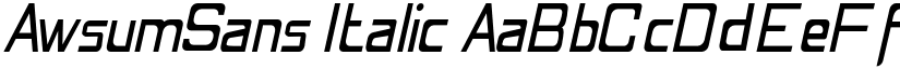 AwsumSans Italic font