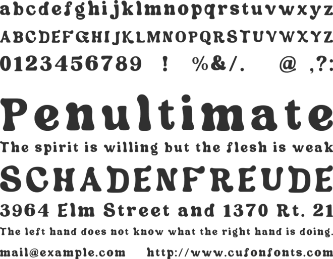 Boobee font preview