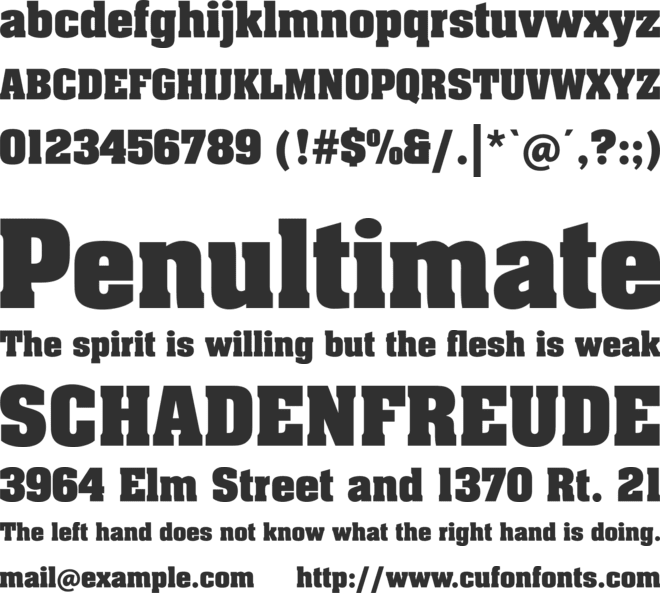 Aachen Std font preview