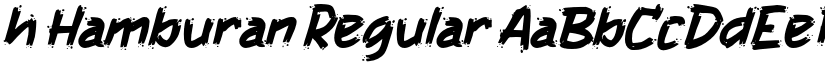 h Hamburan Regular font