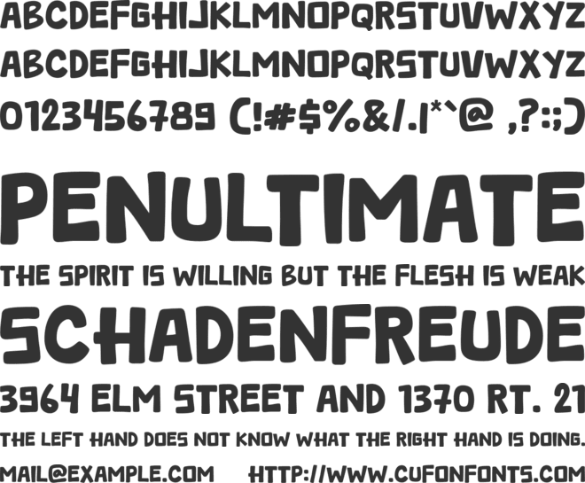 Burger Free font preview