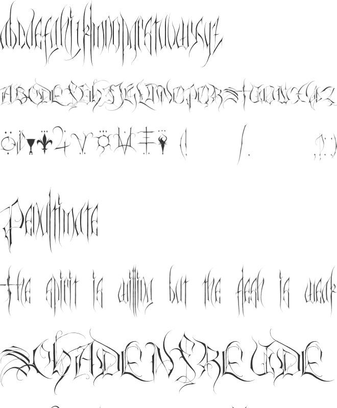 Familia Herlequin font preview