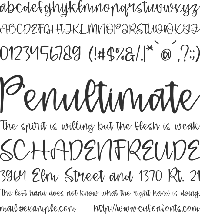 Warlinore Canbery font preview