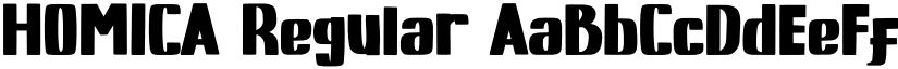 HOMICA Regular font