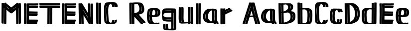 METENIC Regular font