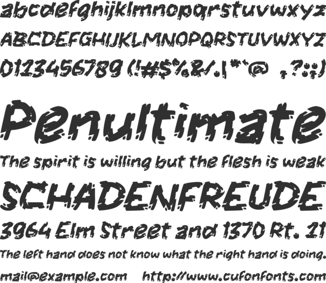 h Hastor font preview