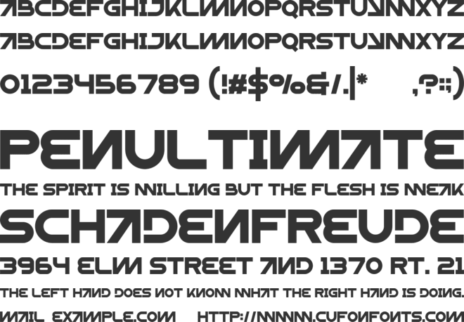 MOON STONE font preview