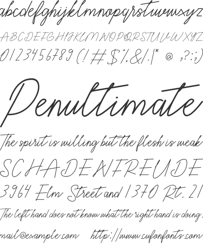 Quetes Signature font preview