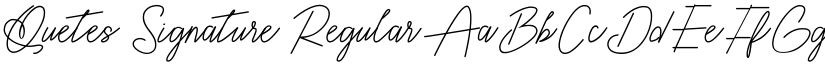 Quetes Signature Regular font