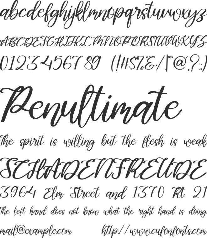Meanshine font preview