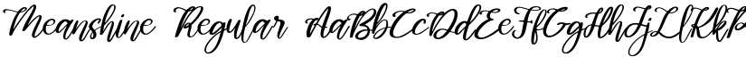 Meanshine font download