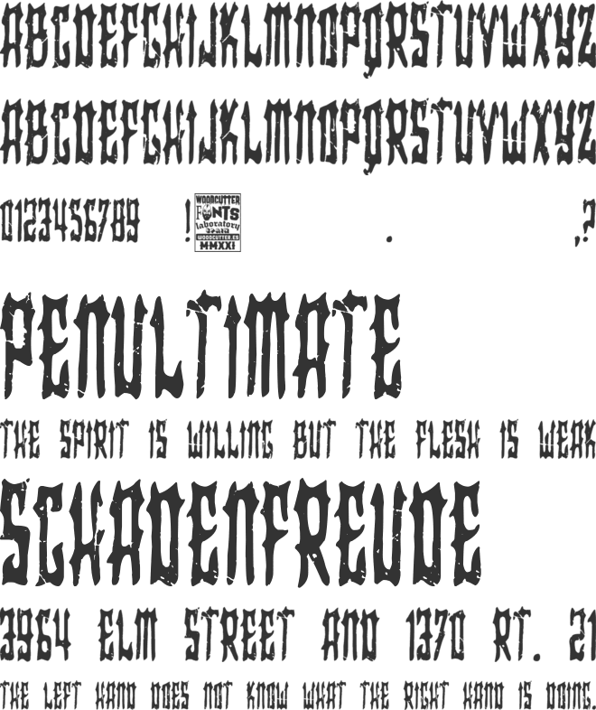 Samurai Team font preview