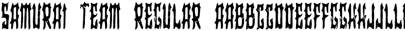 Samurai Team Regular font